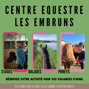 Activite Avril Centre Equestre Les Embruns Oleron